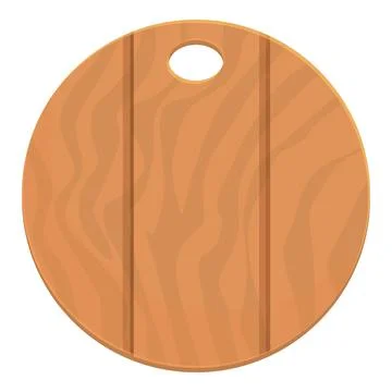 Round board icon cartoon vector. Ecological plate Stock Illustration