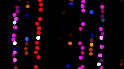 Round bokeh abstract circles with red pink flashing lights at night Stock Footage 130073719