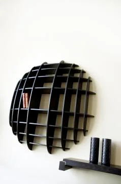 Round bookshelf Stock Photos