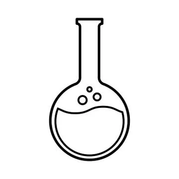 Round bottom flask. Icon Stock Illustration