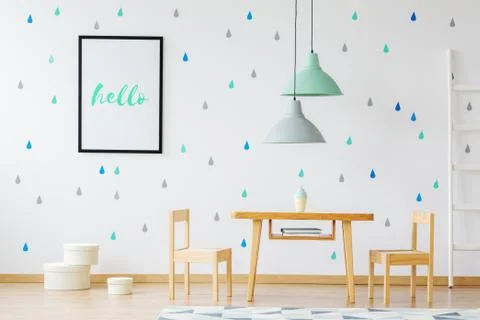 Round boxes on the floor Stock-Fotos