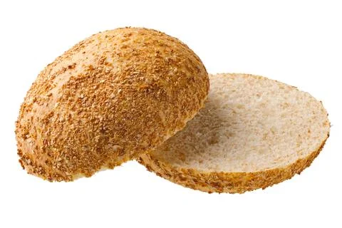 Round bran wheat bread Stock Photos