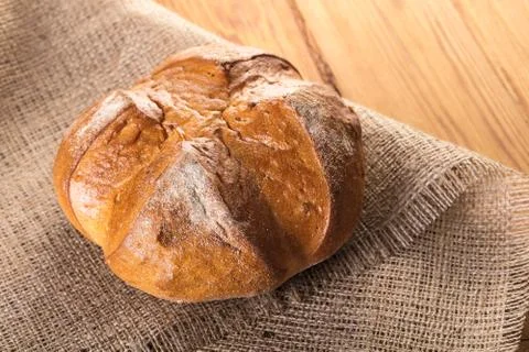 Round bread close-up Foto stock