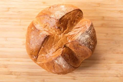 Round bread close-up Foto stock