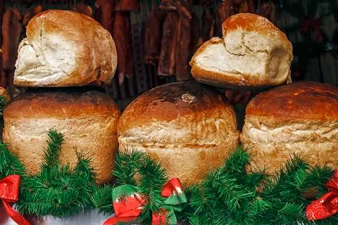 Round bread house Stock Photos