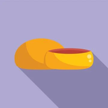 Round bread loaf being cut open with knife icon 스톡 일러스트