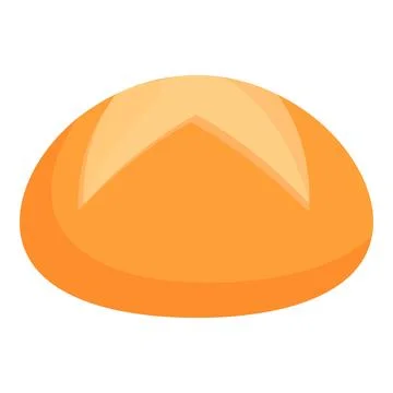 Round bread loaf with a cross on top for a bakery logo Stock Illustration