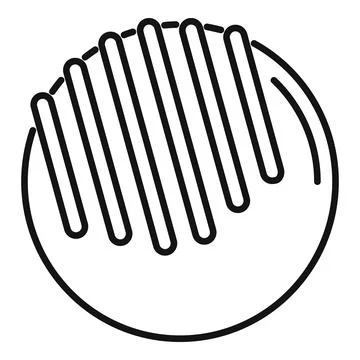Round bread loaf icon bakery product baking and cooking Illustrazione stock