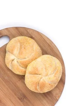 Round bread made of corn flour Stock Photos