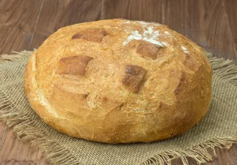 Round bread Stock Photos