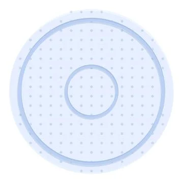 Round breathable medical patch creating hygienic protection Stock Illustration