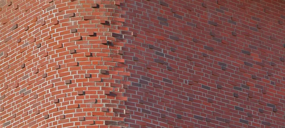 Round brick corner horizontal Stock Photos