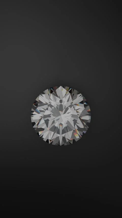 Round brilliant shape diamond Stock Footage 284048192