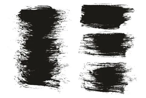 Round Brush Regular Long Background Mix Artist Brush High Detail Abstract Vector Stock Illustration