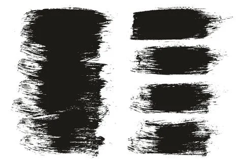 Round Brush Regular Long Background Mix Artist Brush High Detail Abstract Vector Illustrazione stock