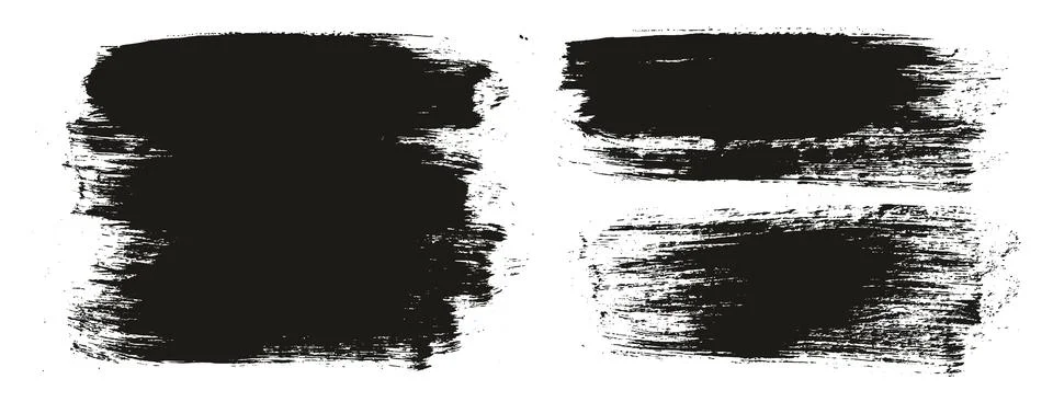 Round Brush Regular Long Background Mix Artist Brush High Detail Abstract Vector Stock Illustration