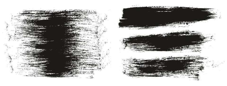Round Brush Regular Long Background Mix Artist Brush High Detail Abstract Vector Stock Illustration