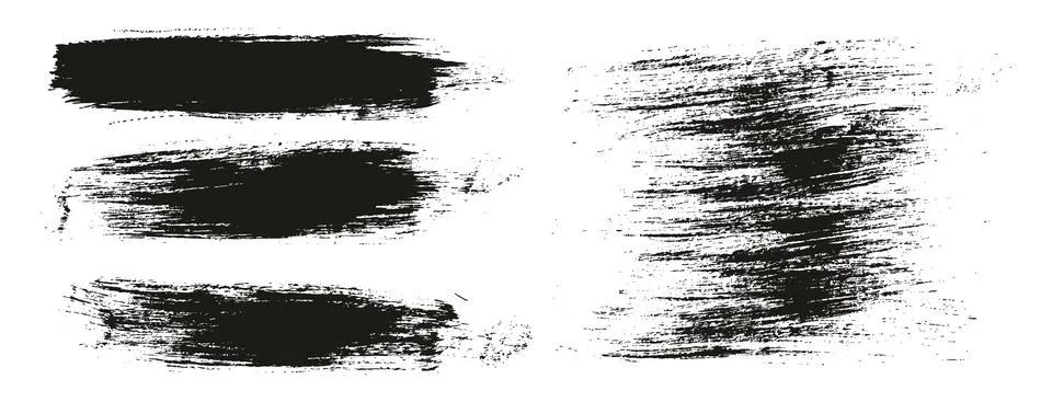 Round Brush Regular Long Background Mix Artist Brush High Detail Abstract Vector Stock Illustration