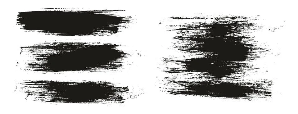 Round Brush Regular Long Background Mix Artist Brush High Detail Abstract Vector Stock Illustration