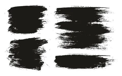 Round Brush Regular Long Background Mix Artist Brush High Detail Abstract Vector Stock Illustration