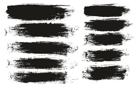 Round Brush Regular Long Background Mix Artist Brush High Detail Abstract Vector Stock Illustration