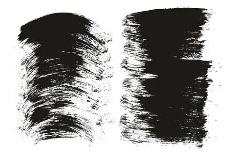 Round Brush Regular Long &amp; Curved Background Mix Artist Brush High Detail Vector Stock-Illustration