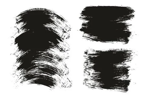 Round Brush Regular Long &amp; Curved Background Mix Artist Brush High Detail Vector Illustrazione stock