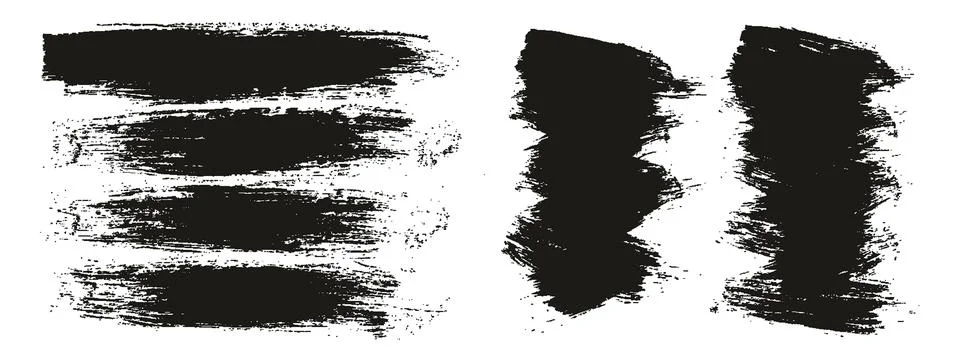 Round Brush Regular Long &amp; Short Background Mix Artist Brush Background Mix Set Stock Illustration