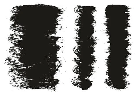 Round Brush Regular Long &amp; Short Background Mix Artist Brush Background Mix Set Stock Illustration