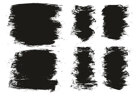 Round Brush Regular Long &amp; Short Background Mix Artist Brush Background Mix Set Stock Illustration