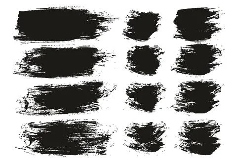 Round Brush Regular Long &amp; Short Background Mix Artist Brush Background Mix Set Stock Illustration