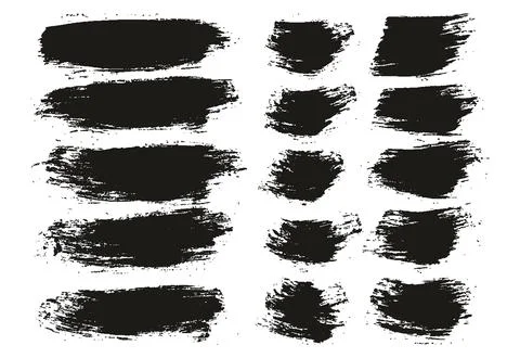 Round Brush Regular Long &amp; Short Background Mix Artist Brush Background Mix Set Stock Illustration