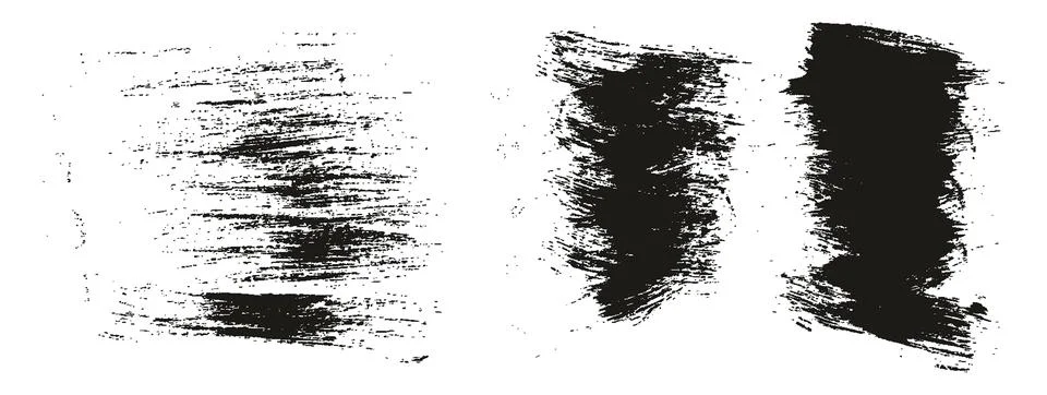 Round Brush Regular Long &amp; Short Background Mix Artist Brush Background Mix Set Stock Illustration