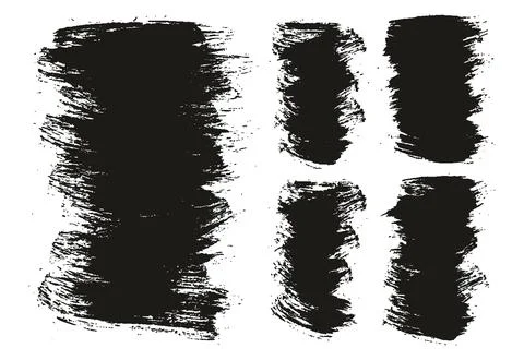Round Brush Regular Long &amp; Short Background Mix Artist Brush Background Mix Set Stock Illustration