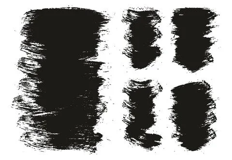 Round Brush Regular Long &amp; Short Background Mix Artist Brush Background Mix Set Illustrazione stock
