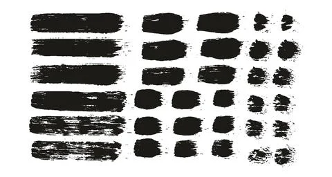 Round Brush Regular Straight Lines Artist Brush High Detail Background Set Illustrazione stock