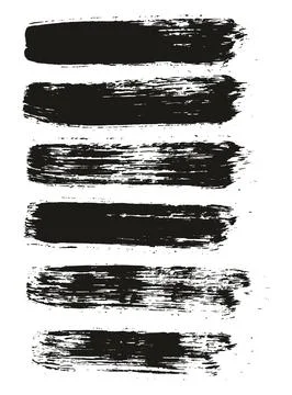 Round Brush Regular Straight Lines Artist Brush High Detail Background Set Stock Illustration