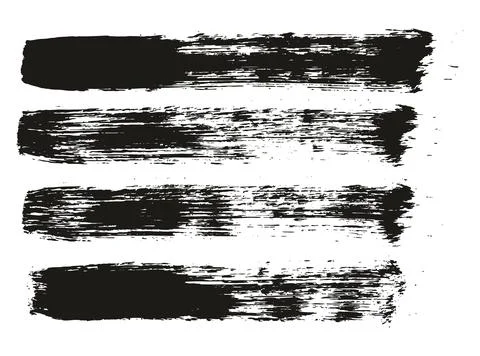 Round Brush Regular Straight Lines Artist Brush High Detail Background Set Stock Illustration