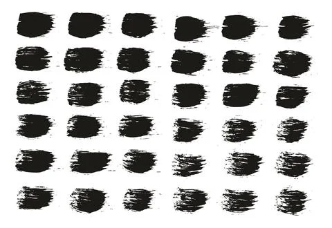 Round Brush Regular Straight Lines Artist Brush High Detail Background Set Illustrazione stock