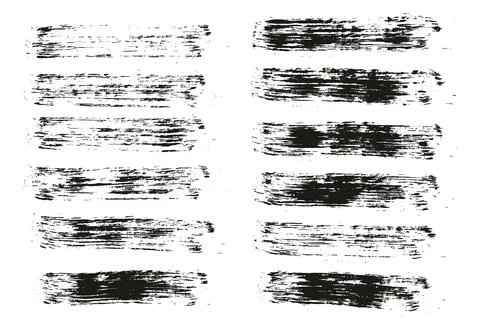 Round Brush Regular Straight Lines Artist Brush High Detail Background Set Illustrazione stock