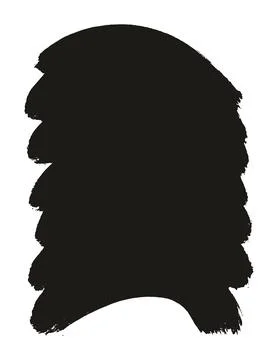 Round Brush Thick Curved Background Artist Brush High Detail Abstract Vector Stock Illustration