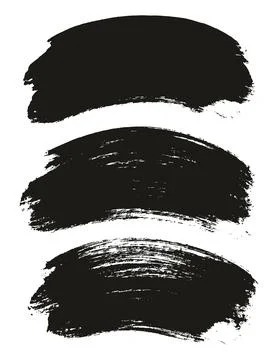 Round Brush Thick Curved Background Artist Brush High Detail Abstract Vector Illustrazione stock