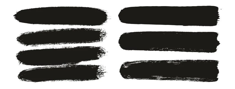 Round Brush Thick Long Background &amp; Straight Lines Mix Artist Brush High Detail Stock Illustration