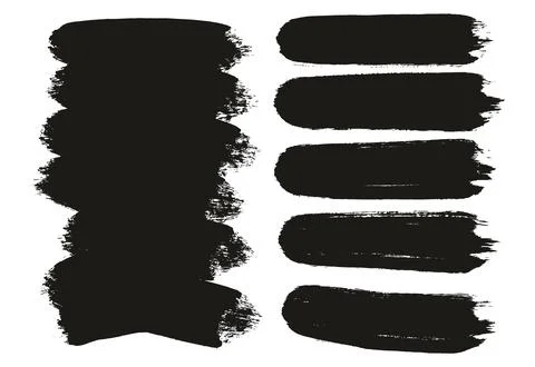 Round Brush Thick Long Background &amp; Straight Lines Mix Artist Brush High Detail Stock Illustration