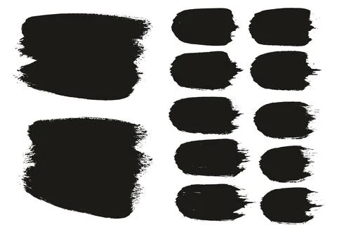 Round Brush Thick Long Background &amp; Straight Lines Mix Artist Brush High Detail Stock Illustration