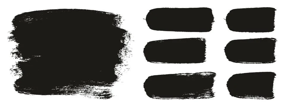 Round Brush Thick Long Background &amp; Straight Lines Mix Artist Brush High Detail Stock Illustration