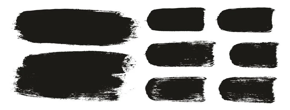 Round Brush Thick Long Background &amp; Straight Lines Mix Artist Brush High Detail Stock Illustration