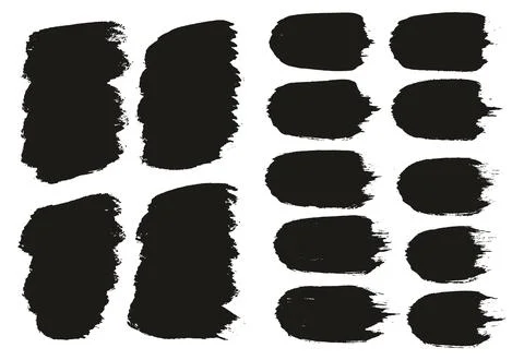 Round Brush Thick Short Background &amp; Straight Lines Mix Artist Brush High Detail Stock Illustration