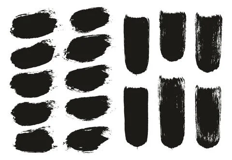 Round Brush Thick Short Background &amp; Straight Lines Mix Artist Brush High Detail Illustrazione stock