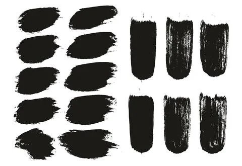 Round Brush Thick Short Background &amp; Straight Lines Mix Artist Brush High Detail Illustrazione stock